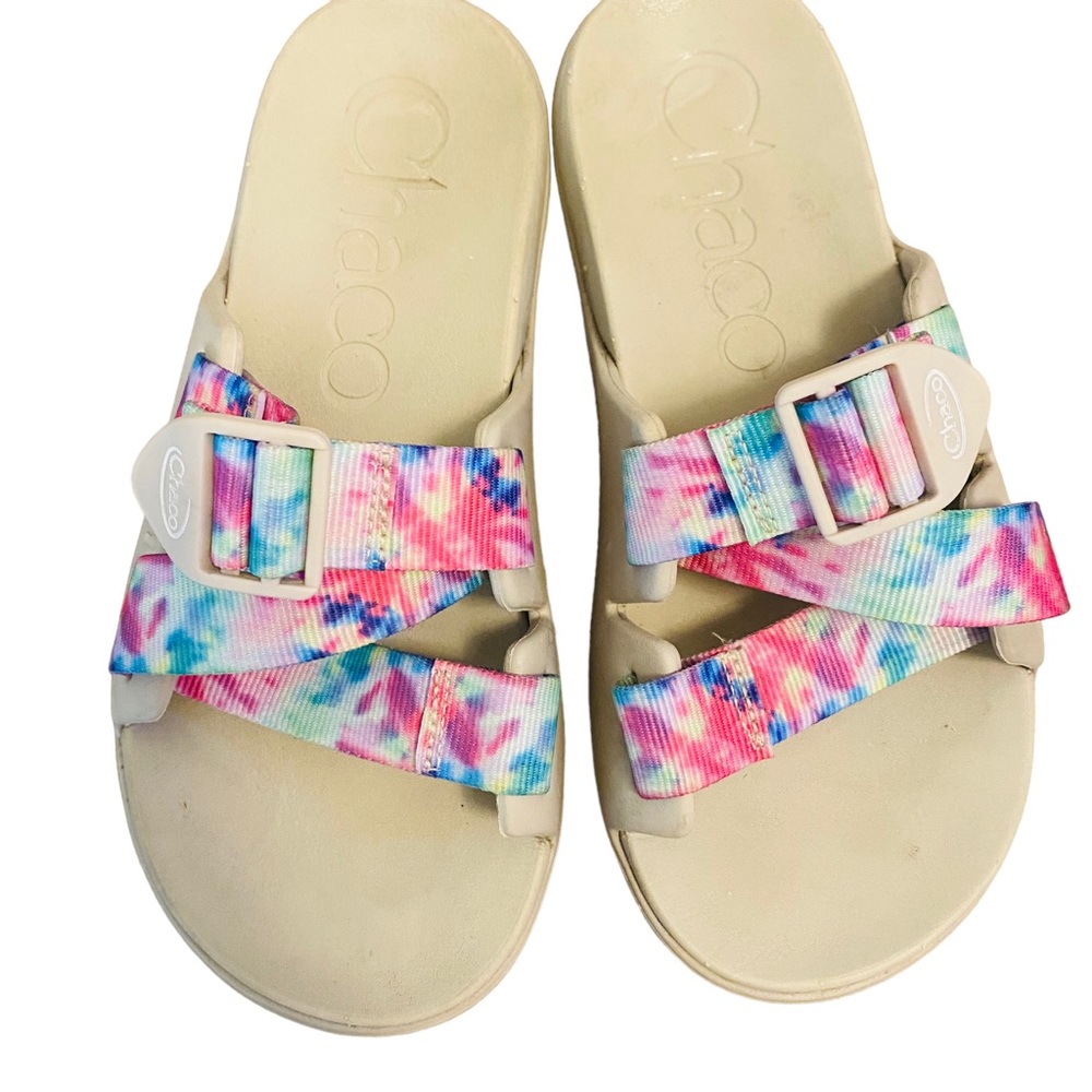 Chaco Chillos Tie Dye Strap Sandals Slides - Picture 1 of 8